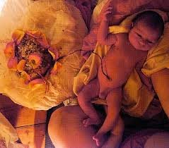bambino e placenta uniti